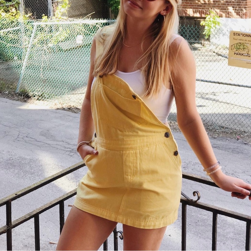 Yellow BDG overall skirt